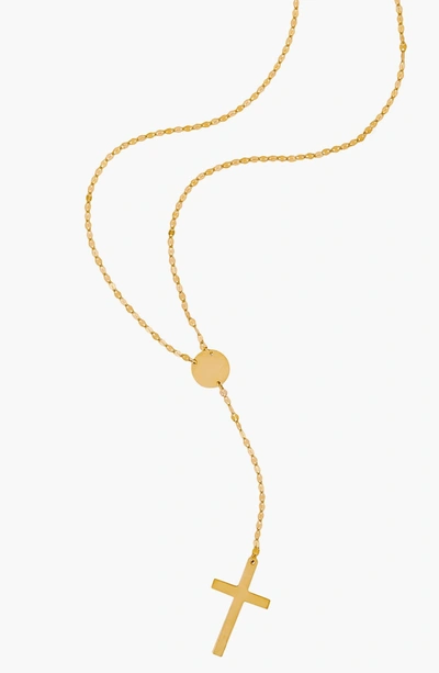 Shop Lana Jewelry Crossary Y-necklace In Yellow Gold