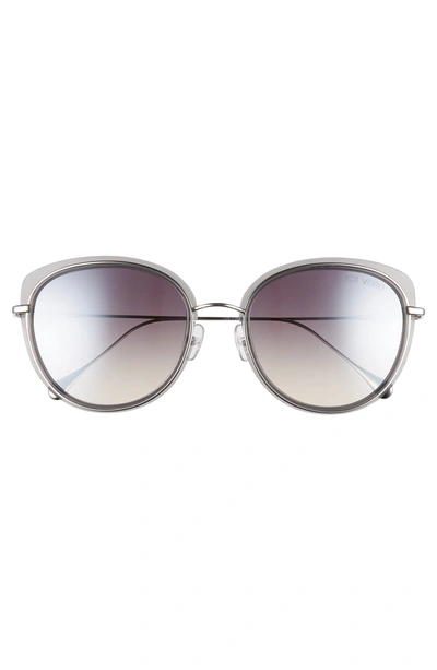 Shop Vedi Vero 56mm Round Sunglasses - Milky Light Grey