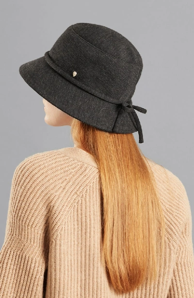 Shop Helen Kaminski Classic Wool Bucket Hat - Grey In Charcoal Melange