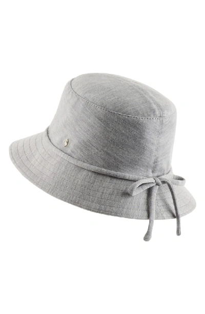 Shop Helen Kaminski Classic Wool Bucket Hat - Grey In Grey Melange