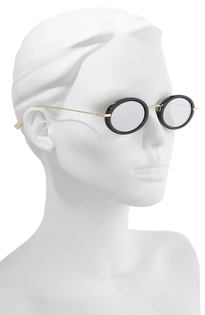 Shop Dior Hypnotic2 46mm Round Sunglasses - Black Gold/ Grey Silver