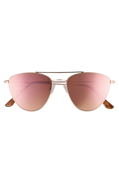 Shop Circus By Sam Edelman 57mm Mirrored Cat Eye Sunglasses - Rose Gold/ Rose Mirror