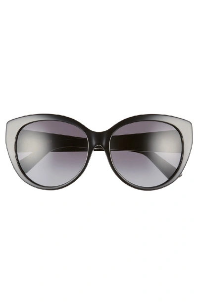 Shop Dior Lady 58mm Cat Eye Sunglasses - Black/ Ivory
