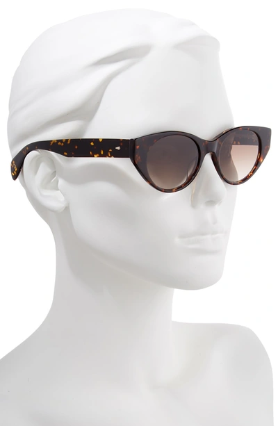 Shop Rag & Bone 49mm Cat Eye Sunglasses - Dark Havana