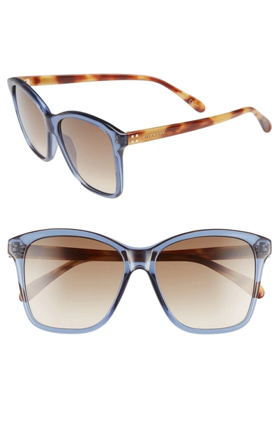 Shop Givenchy 55mm Gradient Square Sunglasses In Blue