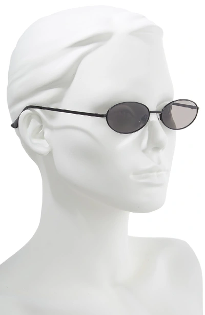 Shop Quay Clout 54mm Round Sunglasses In Black/ Smoke