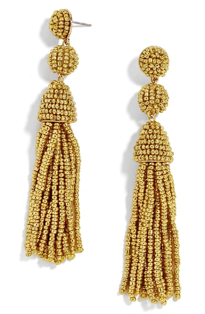 Shop Baublebar Granita Beaded Tassel Earrings In Gold