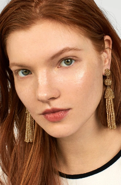 Shop Baublebar Granita Beaded Tassel Earrings In Gold