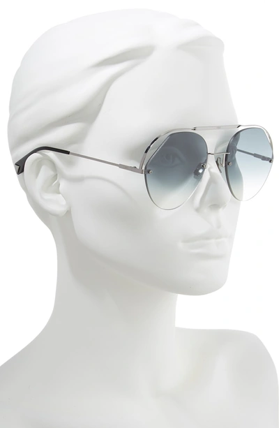 Shop Fendi 57mm Rimless Aviator Sunglasses - Grey