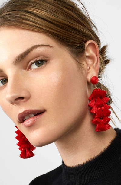 Shop Baublebar Contessa Tassel Earrings In Red