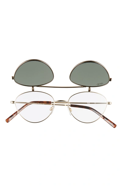 Shop Quay X Elle Ferguson Elle 59mm Round Sunglasses - Gold/ Green