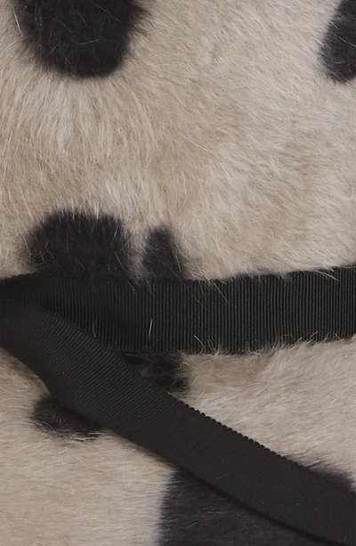 Shop Gigi Burris Millinery Aliyah Cow Print Rabbit Fur Felt Hat - White In Alabaster/ Black