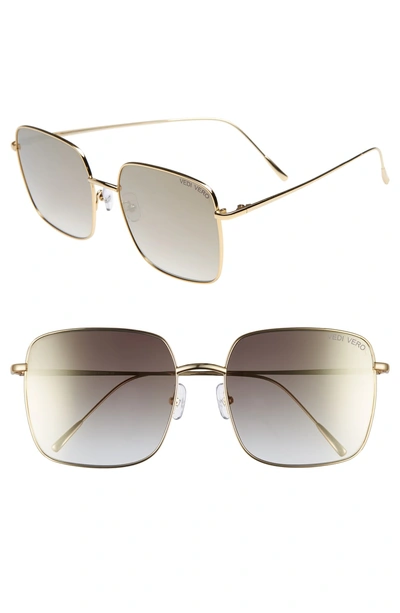 Shop Vedi Vero 58mm Square Sunglasses In Shiny Gold