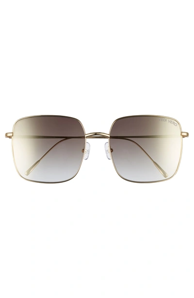 Shop Vedi Vero 58mm Square Sunglasses In Shiny Gold