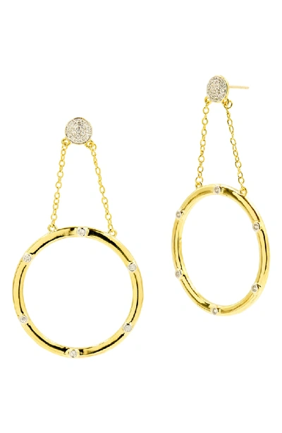 Shop Freida Rothman Radiance Drop Earrings In Gold