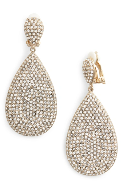 Shop Nina Pave Disc Earrings In White/ Gold