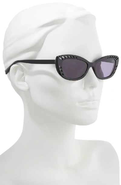 Shop Kendall + Kylie Extreme 55mm Cat Eye Sunglasses In Black