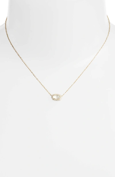 Shop Kendra Scott Chelsea Pendant Necklace In Ivory/ Gold