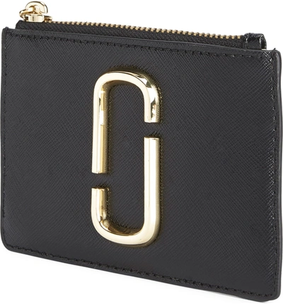 Shop Marc Jacobs Snapshot Small Leather Wallet In Black Multi