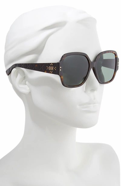 Christian Dior Stud 57mm Square Frame Sunglasses 