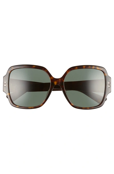 Shop Dior Stud 57mm Special Fit Square Sunglasses - Dark Havana