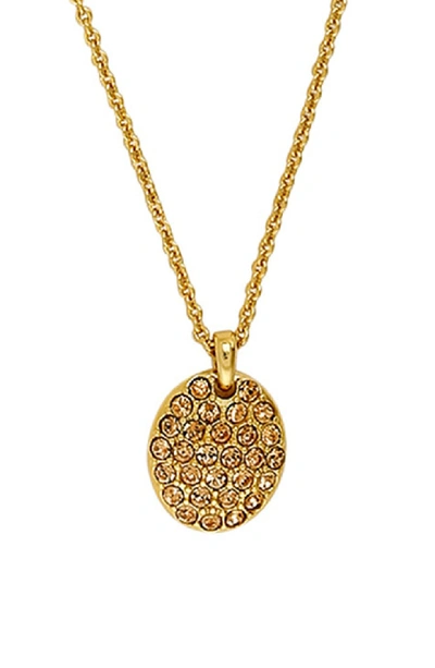 Shop Adore Pave Crystal Oval Necklace In Gold
