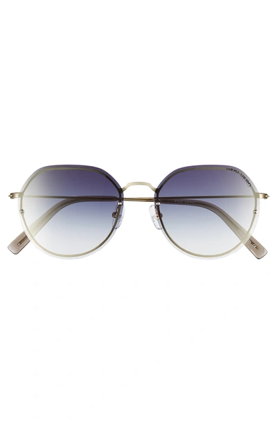 Shop Vedi Vero 56mm Round Sunglasses In Black/ Gold