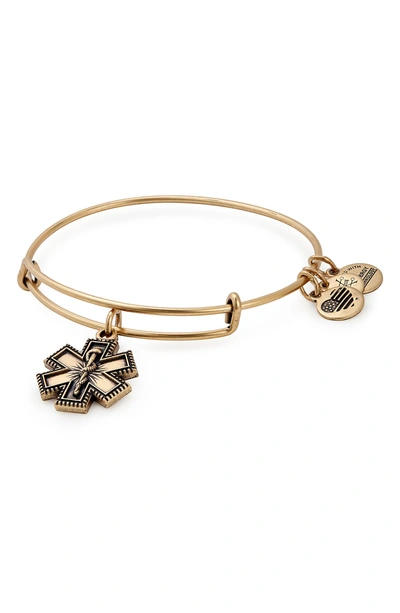 Shop Alex And Ani Medical Professional Bangle In Gold