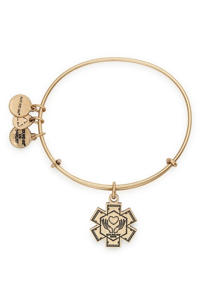 Shop Alex And Ani Medical Professional Bangle In Gold