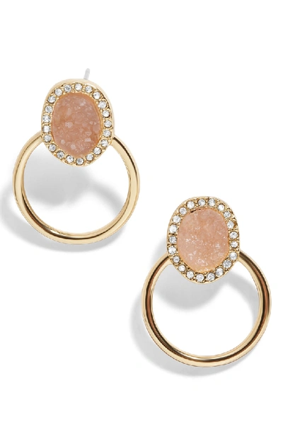 Shop Baublebar Asha Hoop Earrings In Blush