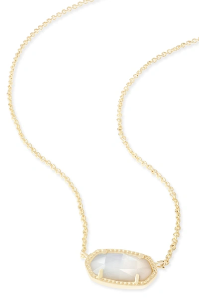Shop Kendra Scott Elle Filigree Drop Earrings In White Mother Of Pearl/ Gold