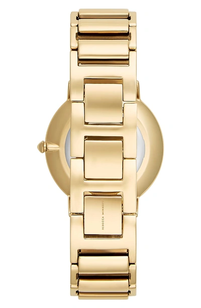 Shop Rebecca Minkoff Major Bracelet Watch, 35mm In Gold/ Silver/ Gold