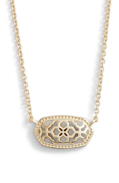 Shop Kendra Scott Elisa Pendant Necklace In Gold Filigree