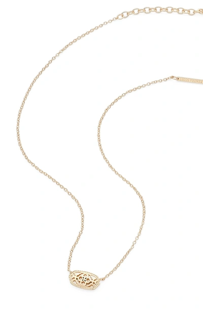 Shop Kendra Scott Elisa Pendant Necklace In Gold Filigree
