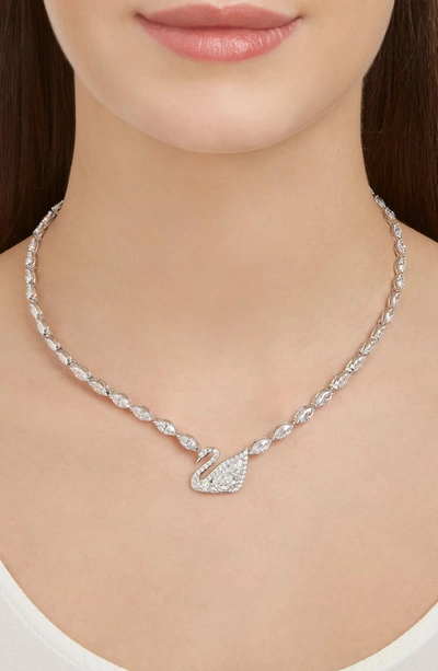 Shop Swarovski Swan Lake Necklace In Crystal