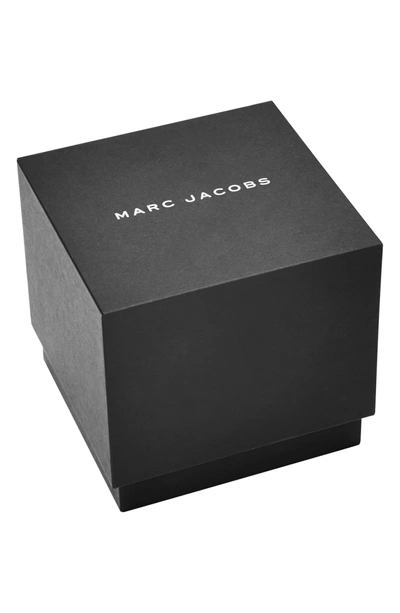 Shop Marc Jacobs 'riley' Round Leather Strap Watch, 28mm In Tan