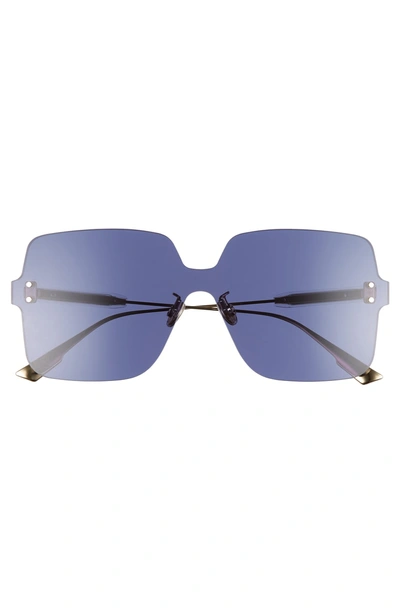 Shop Dior Quake1 147mm Square Rimless Shield Sunglasses - Blue