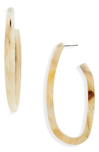 Shop Rachel Comey Maya Hoop Earrings In Pale Marble