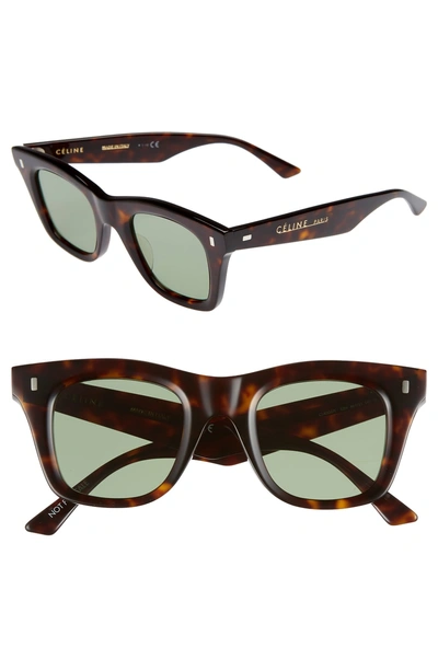 Shop Celine 46mm Square Sunglasses - Dark Havana