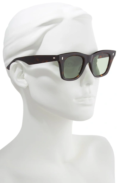 Shop Celine 46mm Square Sunglasses - Dark Havana