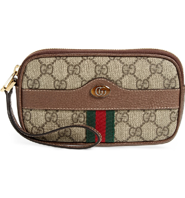 ophidia gg supreme canvas wristlet