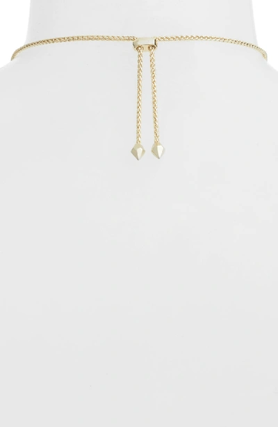 Shop Kendra Scott Eva Tassel Pendant Necklace In Black/ Gold
