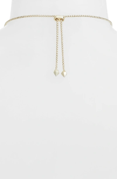Shop Kendra Scott Eva Tassel Pendant Necklace In Teal Unbanded Agate/ Gold