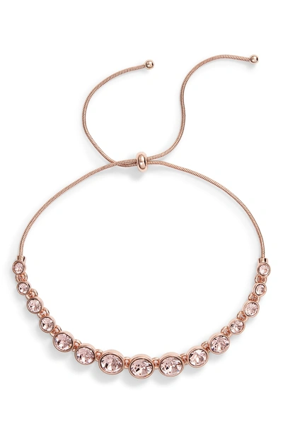 Shop Givenchy Stone Slider Bracelet In Rose Gold