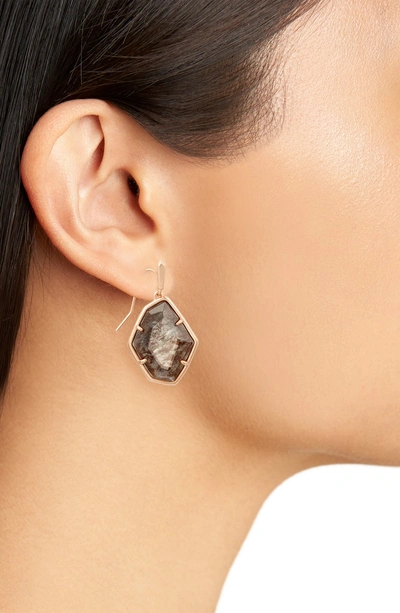 Shop Kendra Scott Dax Drop Earrings In Sable/ Rose Gold
