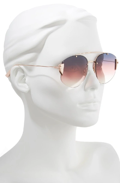 Shop Dior Stronger 58mm Rounded Aviator Sunglasses - Gold Copper