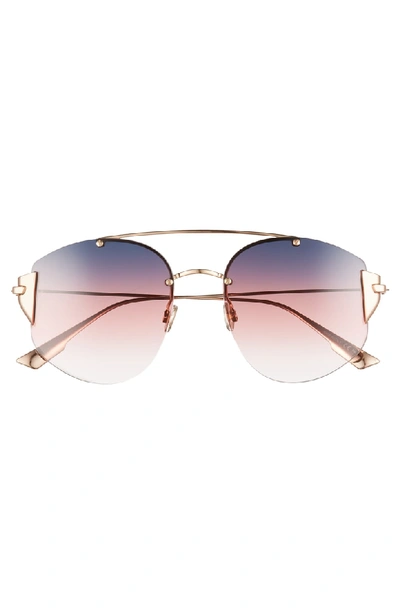 Shop Dior Stronger 58mm Rounded Aviator Sunglasses - Gold Copper