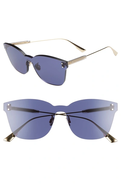 Shop Dior Quake2 135mm Rimless Shield Sunglasses - Blue