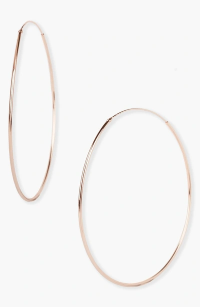 Shop Argento Vivo Extra Large Endless Hoop Earrings In Rose Gold