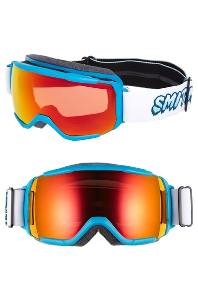Shop Smith Grom 185mm Snow Goggles - Cyan Yeti